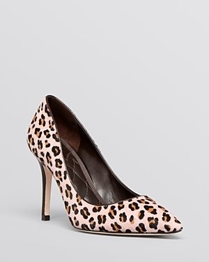 Brian Atwood Pointed Toe Pumps - Malika Leopard Print High Heel