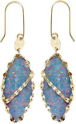 Lana Frosted 14k Marquise Opal Drop Earrings