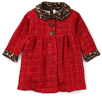 Sweet Heart Rose 12-24 Months Faux-Fur-Trimmed Coat & Dress Set
