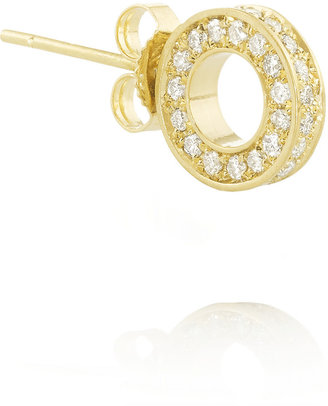 Jennifer Meyer 18-karat gold diamond circle stud earring
