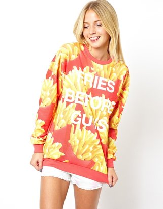 ASOS Sweatshirt with Fries Before Guys Print