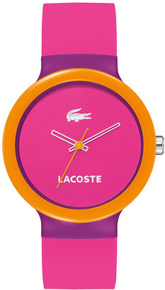 Lacoste Watch, Goa Day Glow Pink Silicone Strap 2020002
