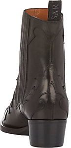 Sartore Women's Western Ankle Boots-BLACK