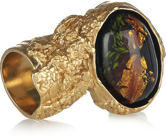Yves Saint Laurent 2263 Yves Saint Laurent Arty gold-plated glass ring