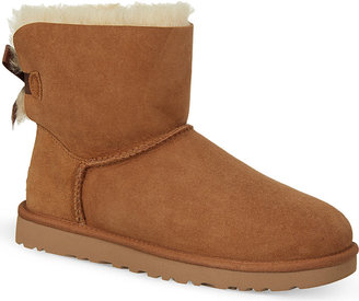 UGG Mini Bailey Bow Sheepskin Ankle Boots - for Women