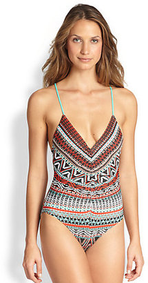 L-Space One-Piece Plunging Swimsuit