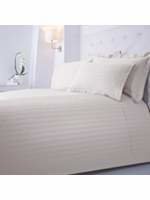 Hotel Collection Luxury Dobby stripe flat sheet pair superking cream