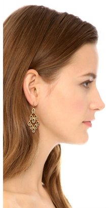 Alexis Bittar Crystal Studded Articulating Scalloped Tear Earrings