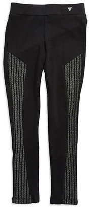 GUESS Girls 7-16 Metallic Embroidered Ponte Pants