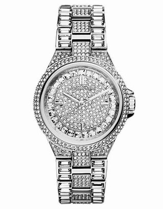 Michael Kors Ladies' Mini Camille Stainless Steel & Crystal Pavé Watch