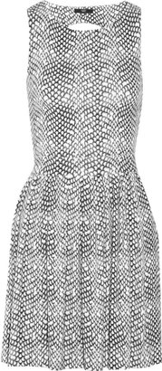 Tart Elliot cutout snake-print stretch-modal dress