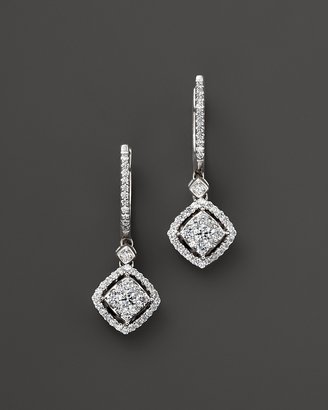 Bloomingdale's Diamond Cluster Drop Earrings in 14K White Gold, .75 ct. t.w.