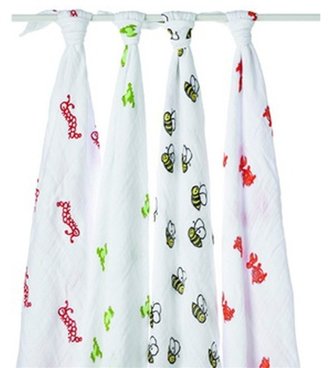 Aden Anais Aden + Anais - Muslin Swaddling Wraps - 4 Pack - Mod About Baby