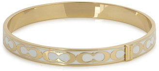 Coach Gold plated enamel logo bracelet