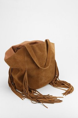 Urban Outfitters Ecote Cava Suede Fringe Tote Bag