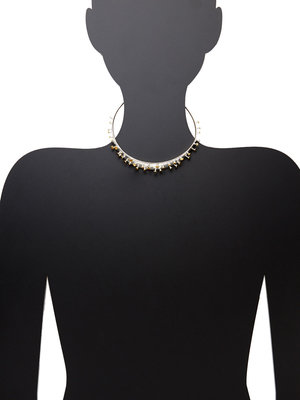 Tom Binns Two Tone Multi-Nail Station Necklace