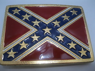 American Apparel Cowboy Western Belt Buckle #25G - Confederate - w gold