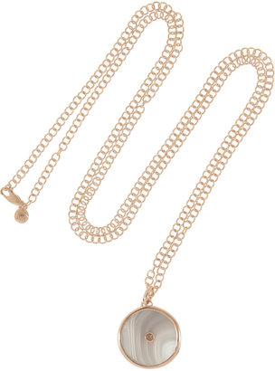 Monica Vinader Atlantis rose gold-plated agate necklace