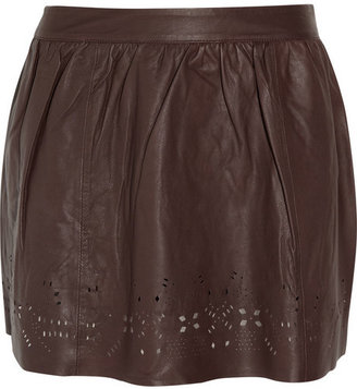 Vanessa Bruno Perforated leather mini skirt