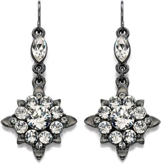 Fiorelli Costume Crystal Preciosa Spiked Flower Earrings