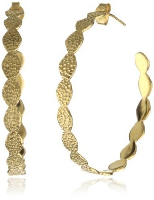 Melinda Maria Goddess Collection" 18k Gold-Plated Goddess Hoop Earrings