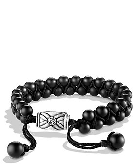 David Yurman Spiritual Beads Two-Row Bracelet with Black Onyx