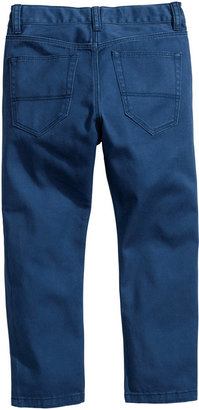 H&M Twill Pants - Dark blue