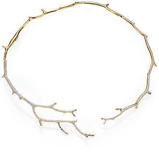 Ippolita Stardust Diamond & 18K Yellow Gold Branch Collar Necklace