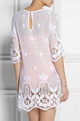 Miguelina Dahlia crocheted cotton-lace dress