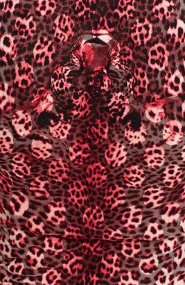 Jean Paul Gaultier Leopard Print Flocked Dress