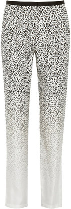 Band Of Outsiders Degradé leopard-print silk-twill tapered pants