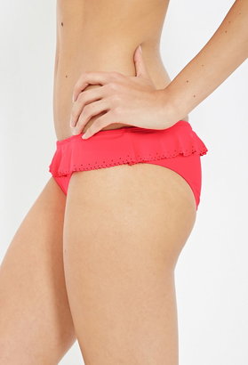 Forever 21 Laser Cut Ruffle Cheeky Bottoms