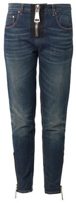 Christopher Kane Oversized-zip boyfriend jeans