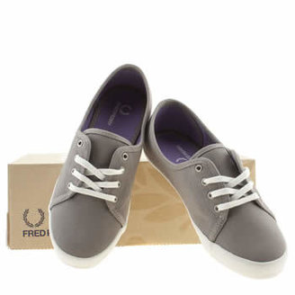 Fred Perry womens dark grey bell trainers