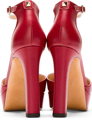Valentino Scarlet Leather Cult Pumps