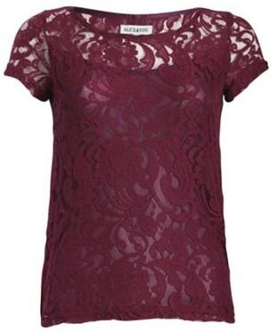 Alice & You Maroon lace layer tee