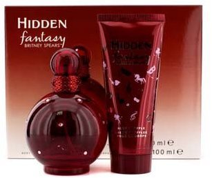 Britney Spears Hidden Fantasy Set: Eau de Parfum Spray 100ml + Body Souffle 100ml 2pcs