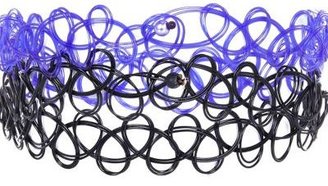 River Island Black and purple stretch bracelet pack