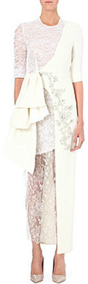 Alessandra Rich Lace drape long-length gown