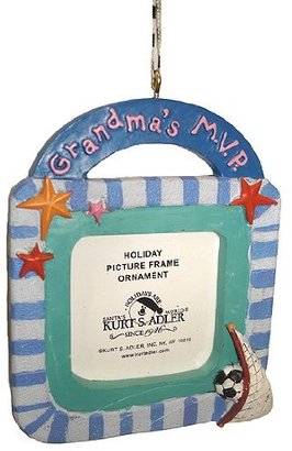 Kurt Adler Grandma's MVP Soccer Picture Frame Christmas Ornament 3" #W3332