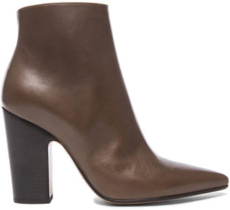 Maison Margiela Brushed Effect Pointed Toe Leather Booties