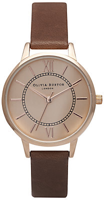 Burton Olivia Women's Wonderland Leather Strap Watch