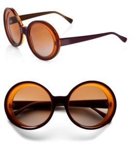 Marni Oversized Two-Tone Round Plastic Sunglasses