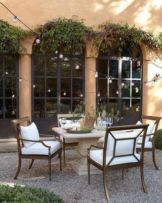 Alexandra Outdoor Urn Pedestal Table & Sophia Dining Chairs