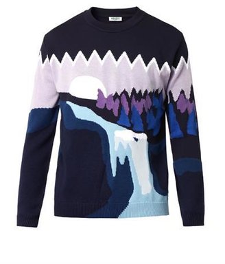 Kenzo Landscape intarsia-knit sweater