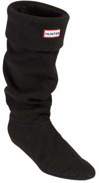 Hunter Fleece Welly Socks Black