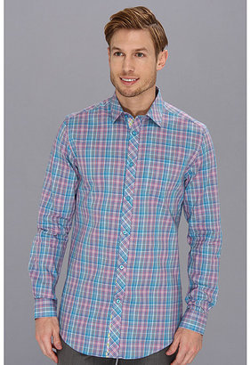 Moods of Norway Classic Fit Kristian Vik Multi Check Mid Blue Shirt