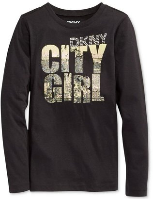 DKNY Girls' City Girl Tee