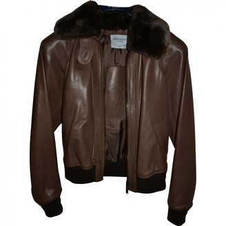 Saint Laurent Brown Leather Biker jacket