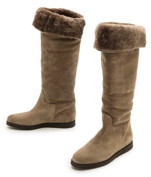 Ferragamo My Ease Shearling Tall Boots